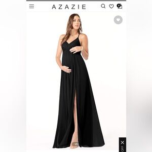 Azazie Annabelle Dress Size 6 Black - Maternity